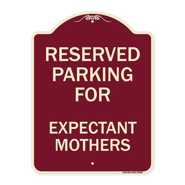 Signmission Parking Reserved for Expectant Mothers Heavy-Gauge Aluminum Sign, 18" L, 24" H, BU-1824-23388 A-DES-BU-1824-23388 - main